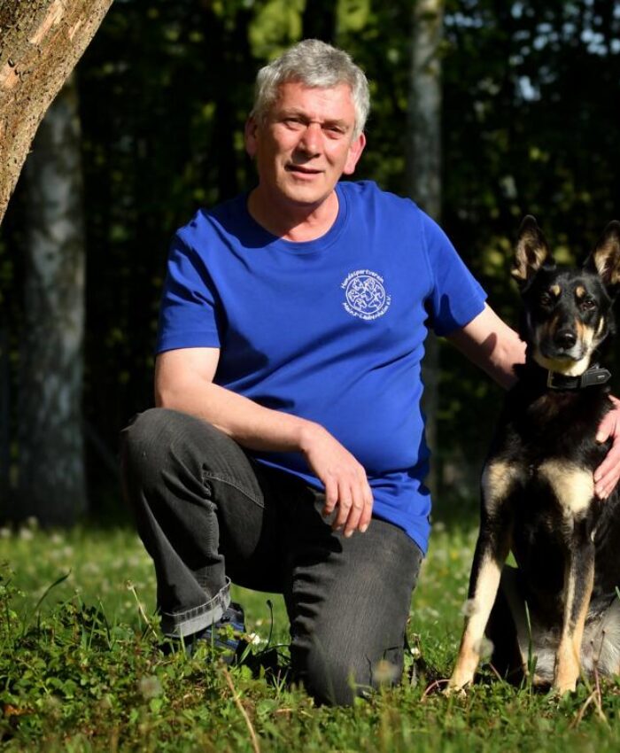 Hund und Herrchen